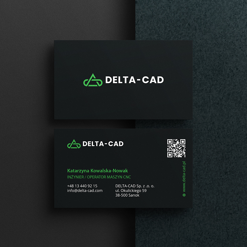 Portfolio - projekt wizytówki Delta-Cad