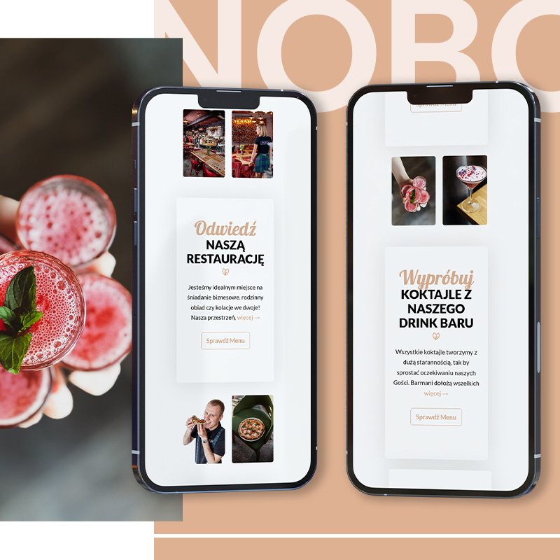 Portfolio - Restauracja NOBO - projekt strony internetowej